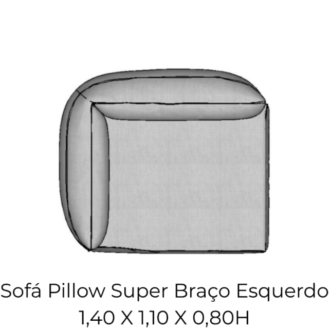 Modulo Sofá Pillow Super Braço Esquerdo - SBE140 1,40 X 1,10 X 0,80H