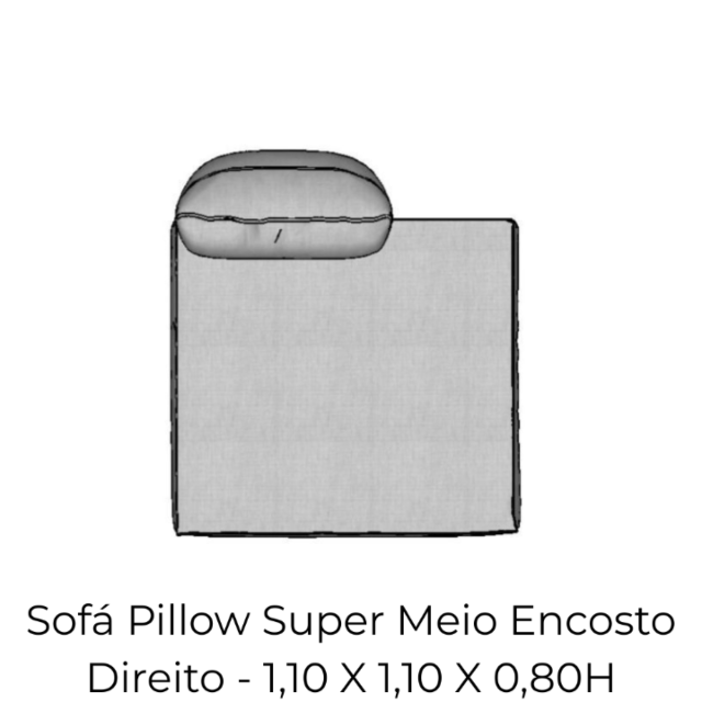 Modulo Sofá Pillow Super Meio Encosto Esquerdo - SMEE110 1,10 X 1,10 X 0,80H