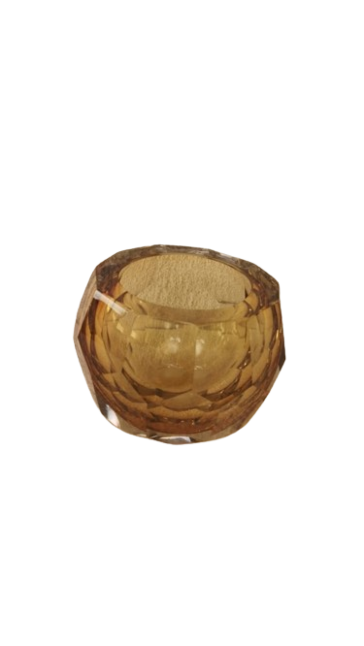 Vaso Decor Em Vidro Ambar SR10473