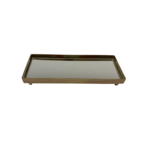 Bandeja Borda Banhada Ouro 24K Sr11906