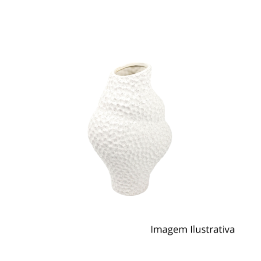 Vaso Em Cerâmica Branco 661127 SR 12361