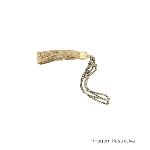 Colar De Mesa De Cordão Juta E Osso P1671 SR12665