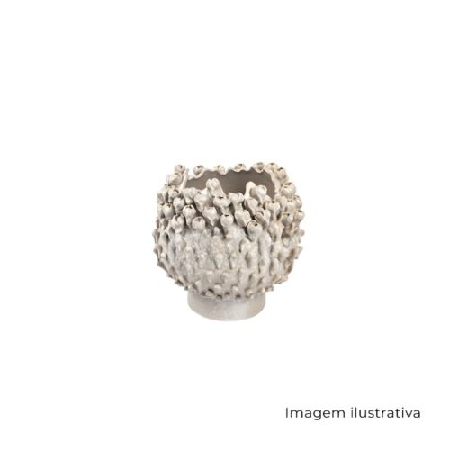 Vaso Decor Em Cerâmica Cinza 570109 SR12816