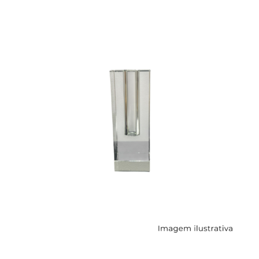 Vaso Solitário Cristal Lapidado Quadrado 159053 SR13039