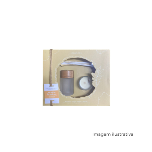 Kit Naturals Vela Perfumada 50g Com OD 70ml Vanilla Bourbon 1731625801153 SR13350