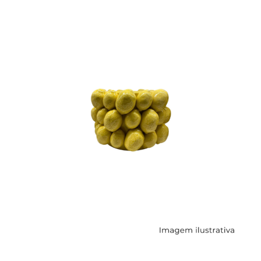 Vaso Em Ceramica Limoes Siciliano Amarelo PP 73909 SR13461