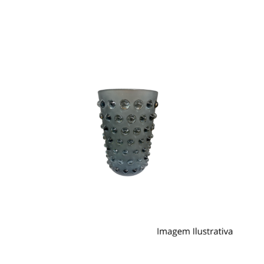 Vaso Em Vidro Cinza Fosco G 642410 SR13492