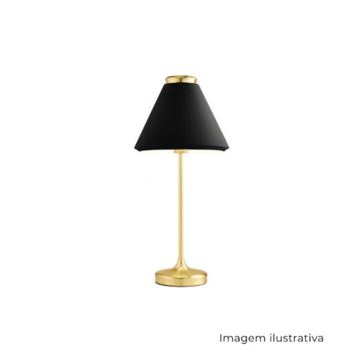 Abajur Piccolo Preto E Dourado SR11763
