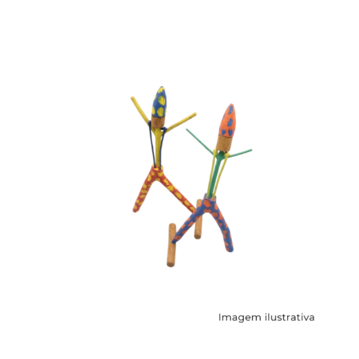 Boneco De Madeira Colorido SR10385