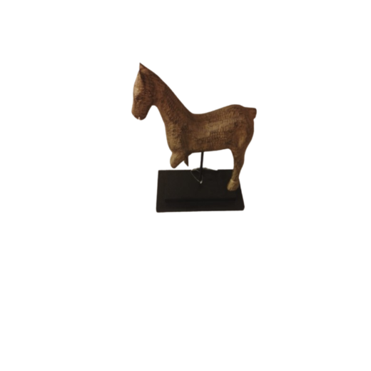 Escultura De Cavalo Em Madeira Cod Ma10 SR10585