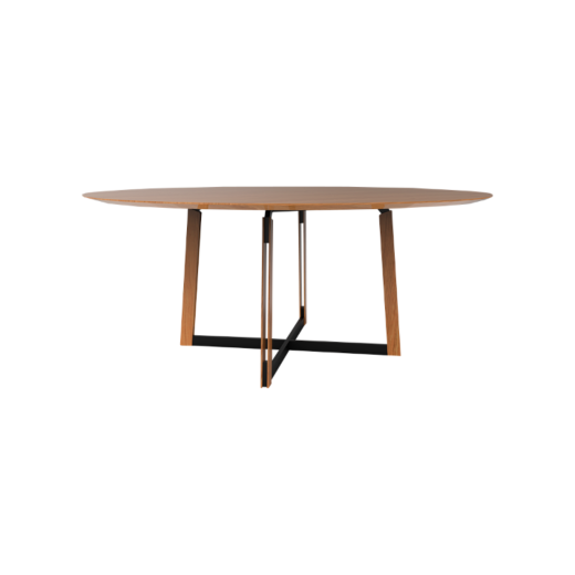 Mesa De Jantar Grian Redonda Vidro Laqueado