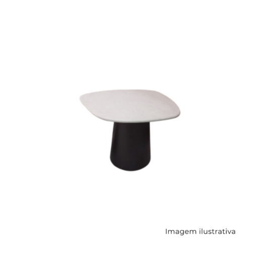 Mesa Lateral Concrete Disforme Mármore SR1246