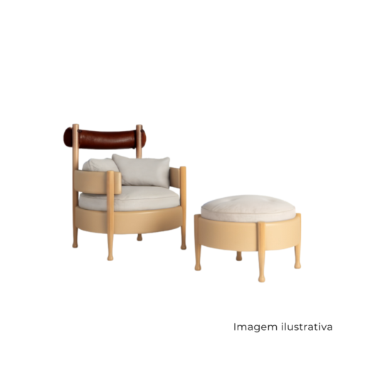 Poltrona Vivi com Banqueta SR1351