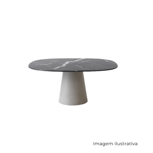 Mesa Jantar Concrete Disforme Mármore SR1589