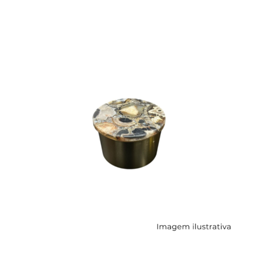 Caixa De Metal Com Tampa De Pedra CIC0300 SR12684