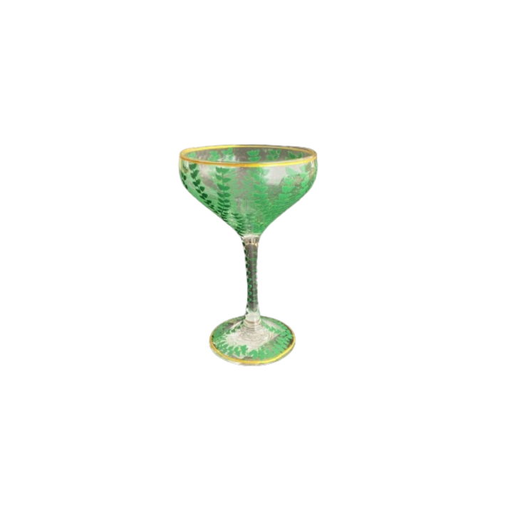 Taça Champagne Maria Antonieta Florença Verde Floresta SR10761