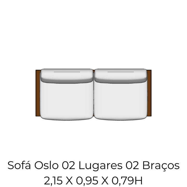 Modulo Sofá Oslo 02 Lugares 02 Braços - 2,15 X 0,95 X 0,79H