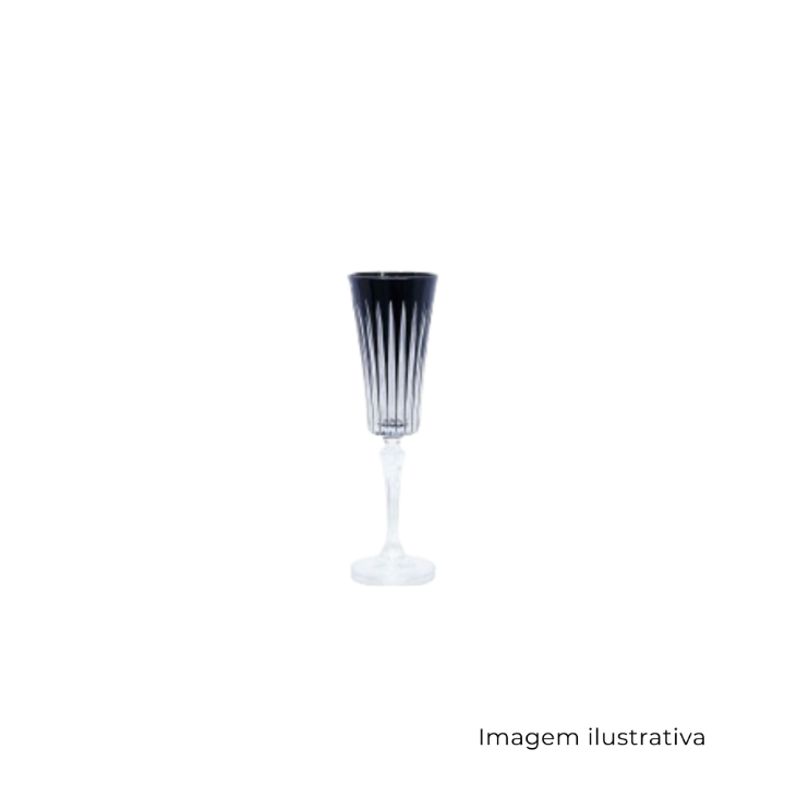 Taça Em Cristal Preto Para Flute 72843 SR12405