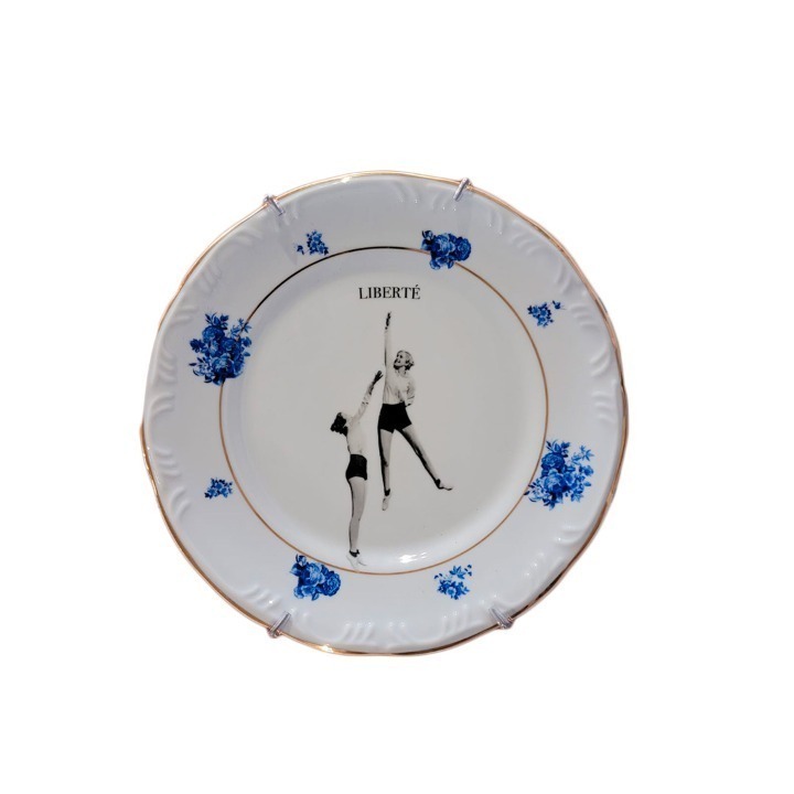 Prato filete Floral azul Liberte SR10231