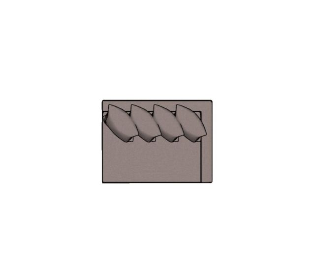 Modulo Fillet Canto Com Almofadao Canto Direito - 1,20 X 0,90
