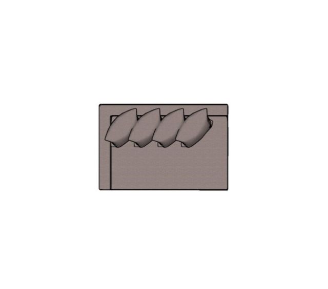 Modulo Fillet Canto Com Almofadao Canto Esquerdo - 1,35 X 0,90