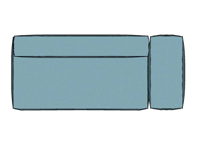 Modulo Sofá Modular Ponta Esquerda Braço Largo - PEBL9 2,31 X 0,99 X 0,76H