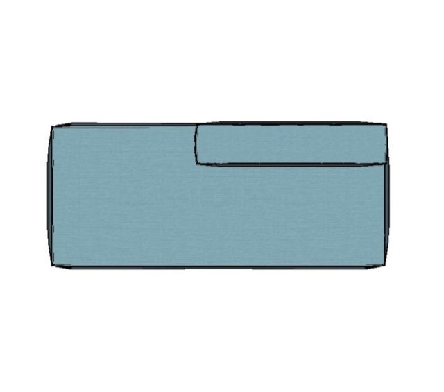 Modulo Sofá Modular Ponta Esq Encosto Parcial - PEEP9 2,31 X 0,99 X 0,76H
