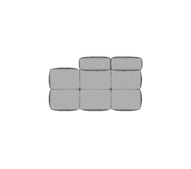 Modulo Sofá Block Encosto Parcial Esquerdo Sem Braço - 1,77 X 1,00