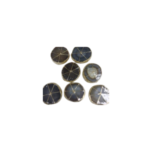 Pedra Conjunto De Porta Copos De Ágata SR11575