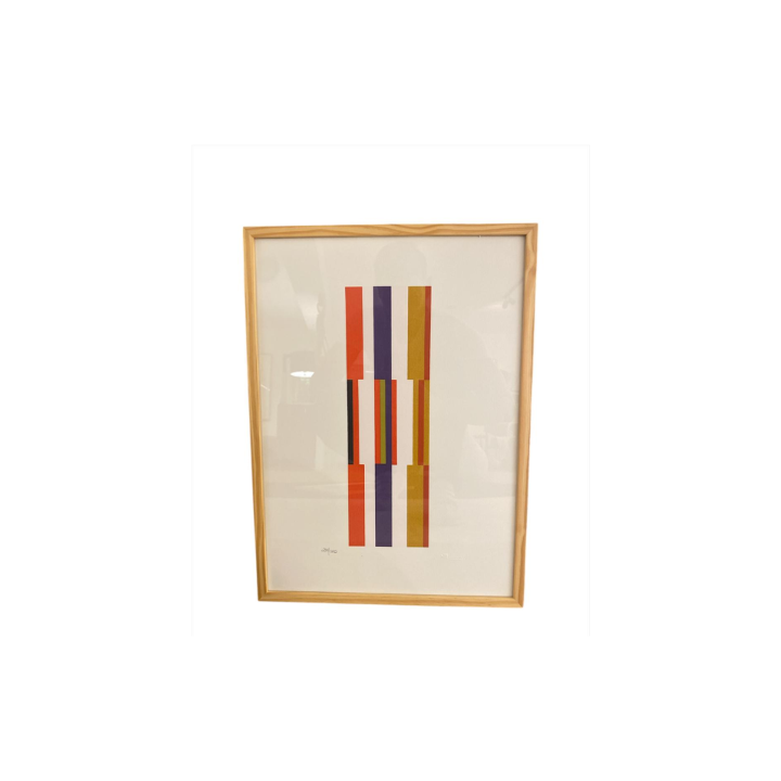 Quadro 3 Portas Ocre - Roxo E Azul
 SR10347