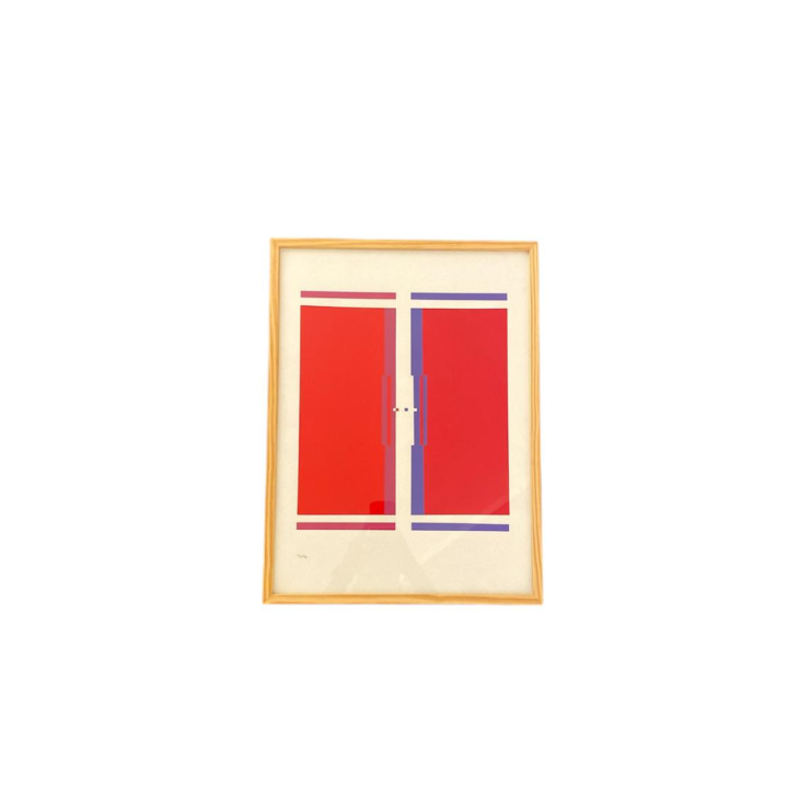 Quadro 2 Portas Pink - Rosa - Roxo E Vermelho SR10290