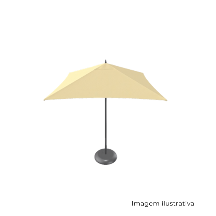 Ombrelone Quadrado Macrame Com Polia