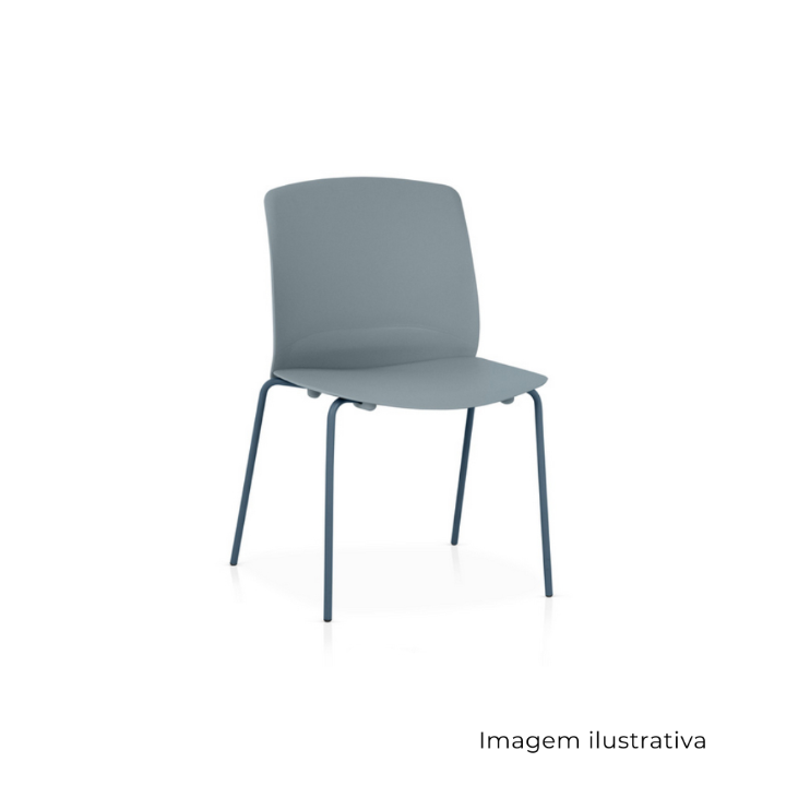 Cadeira Satz PP Estrutura Metal