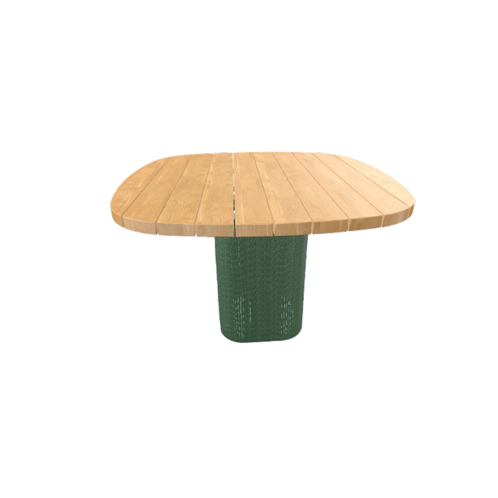 Mesa De Jantar Round Quadrada Madeira